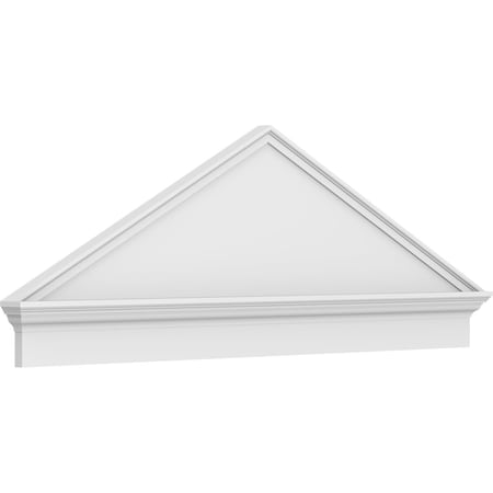 Ekena Millwork Peaked Cap Smooth Architectural PVC Combination Pediment, 64"W x 22-7/8"H x 2-3/4"P (Pitch 6/12) PEDPC064X230PKC00
